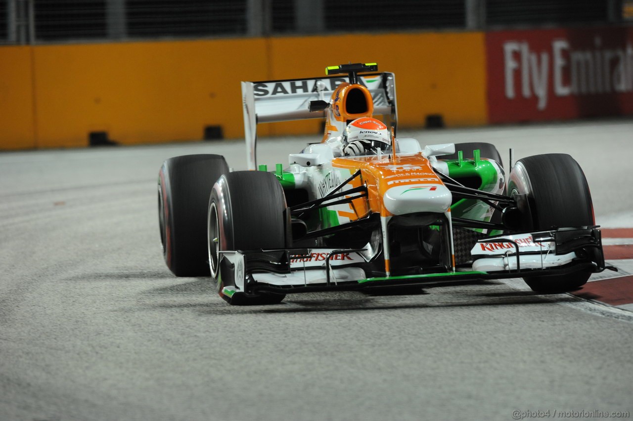 GP SINGAPORE, 20.09.2013- Prove Libere 2: Adrian Sutil (GER), Sahara Force India F1 Team VJM06 