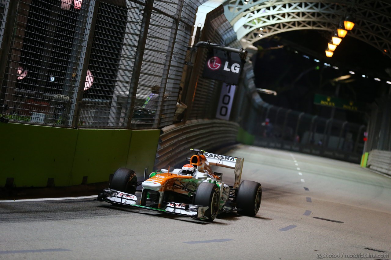 GP SINGAPORE, 20.09.2013- Prove Libere 2: Adrian Sutil (GER), Sahara Force India F1 Team VJM06 