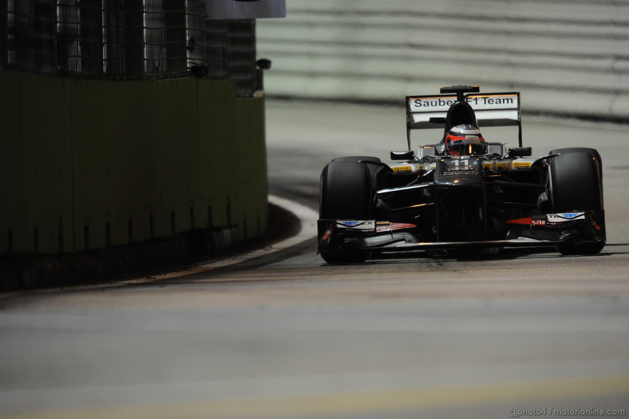 GP SINGAPORE, 20.09.2013- Prove Libere 2: Nico Hulkenberg (GER) Sauber F1 Team C32 