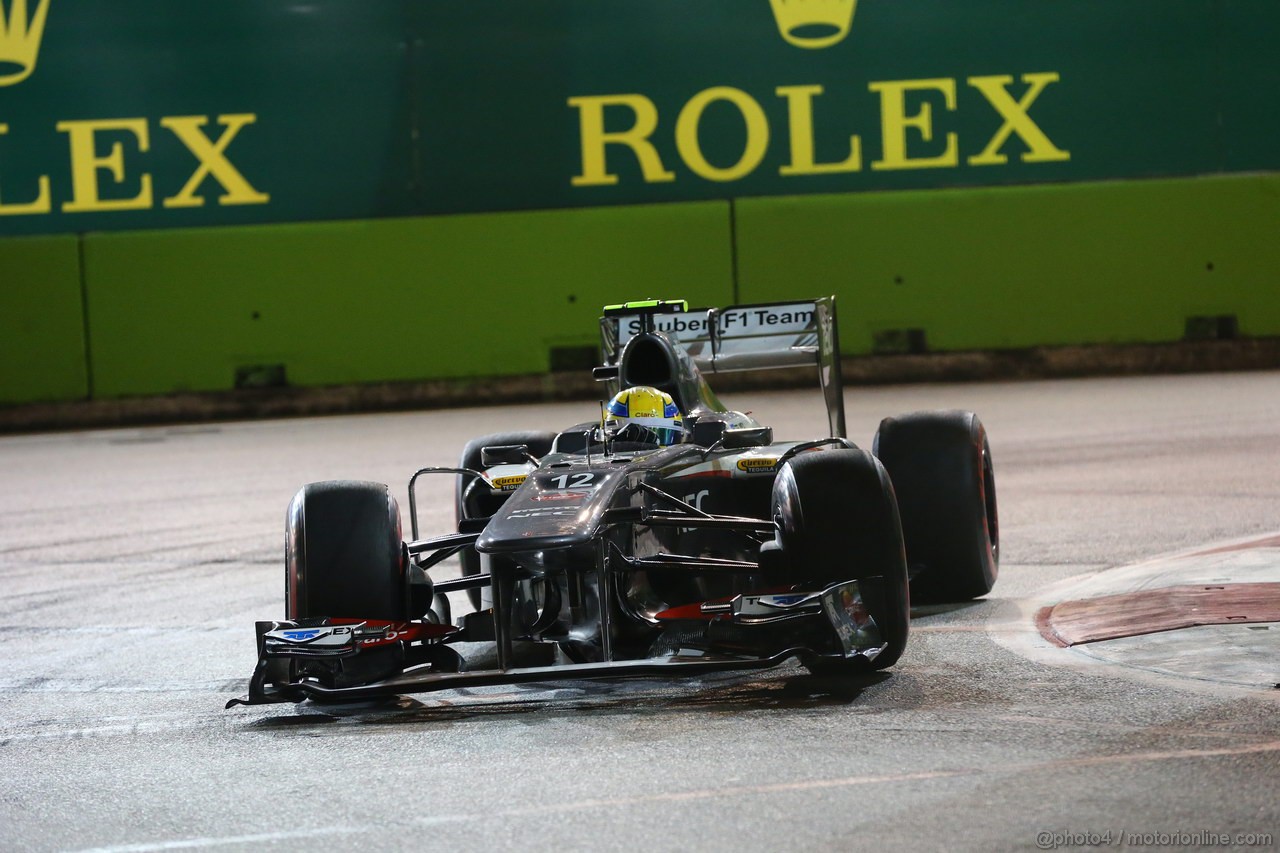 GP SINGAPORE, 20.09.2013- Prove Libere 2: Esteban Gutierrez (MEX), Sauber F1 Team C32 