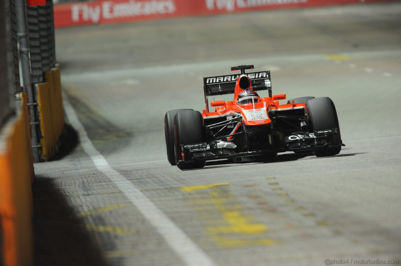 GP SINGAPORE, 20.09.2013- Prove Libere 2: Jules Bianchi (FRA) Marussia F1 Team MR02  