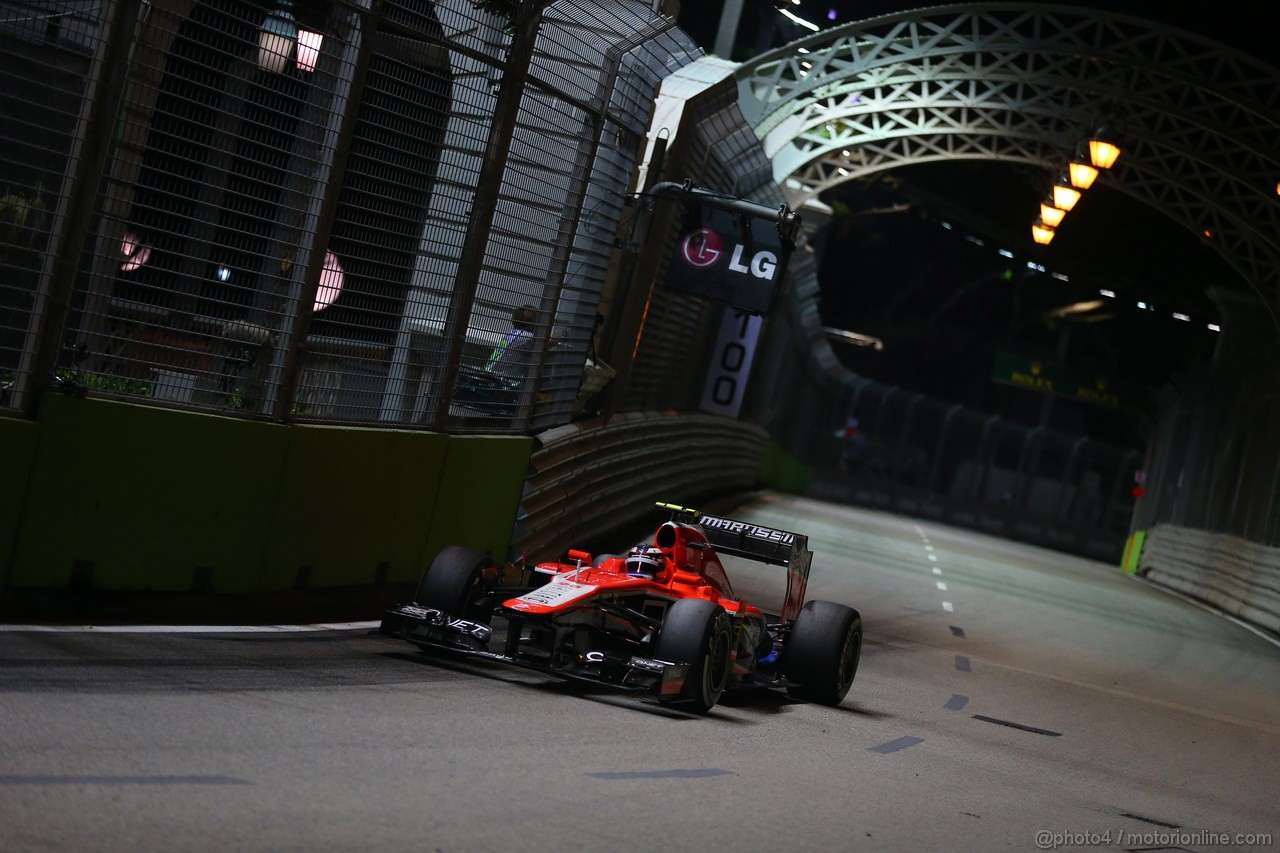 GP SINGAPORE, 20.09.2013- Prove Libere 2: Max Chilton (GBR), Marussia F1 Team MR02 