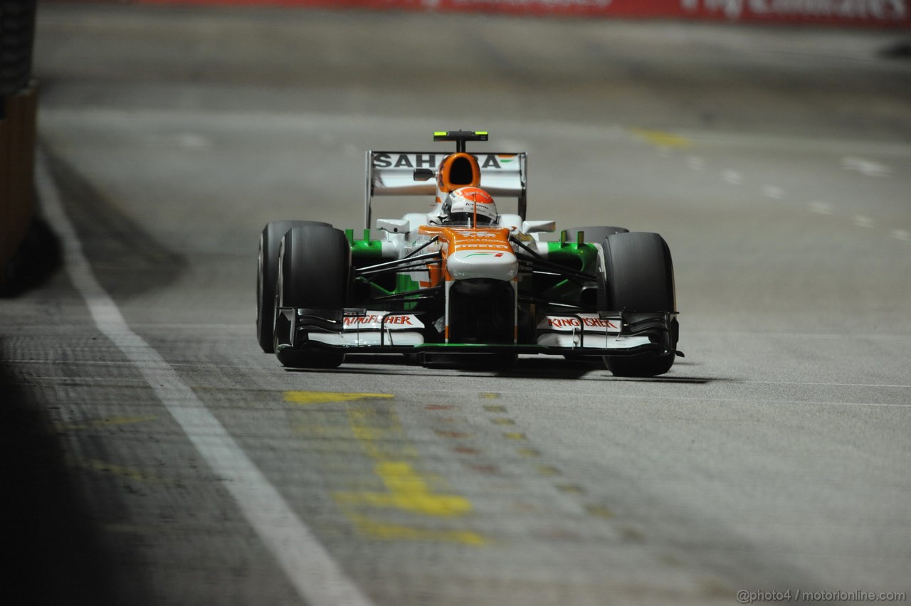 GP SINGAPORE, 20.09.2013- Prove Libere 2: Adrian Sutil (GER), Sahara Force India F1 Team VJM06 