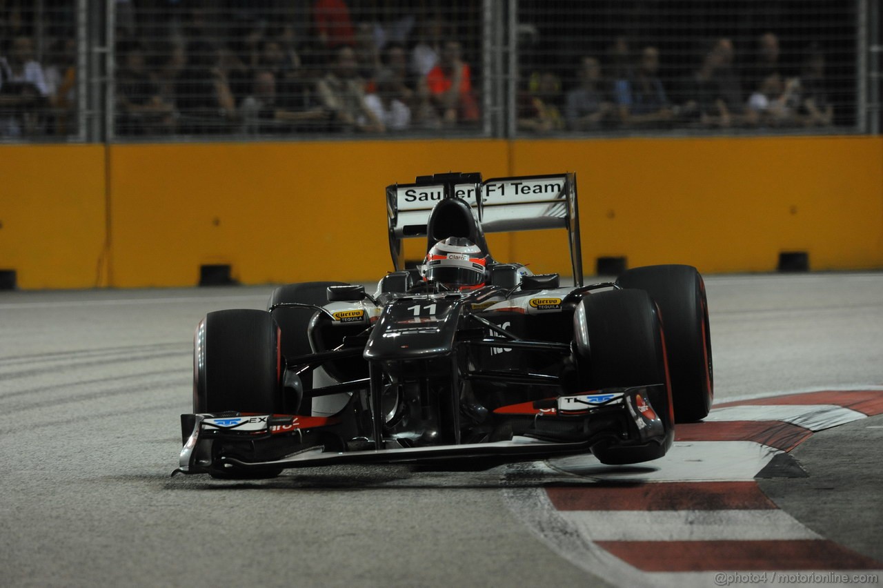 GP SINGAPORE, 20.09.2013- Prove Libere 2: Nico Hulkenberg (GER) Sauber F1 Team C32 