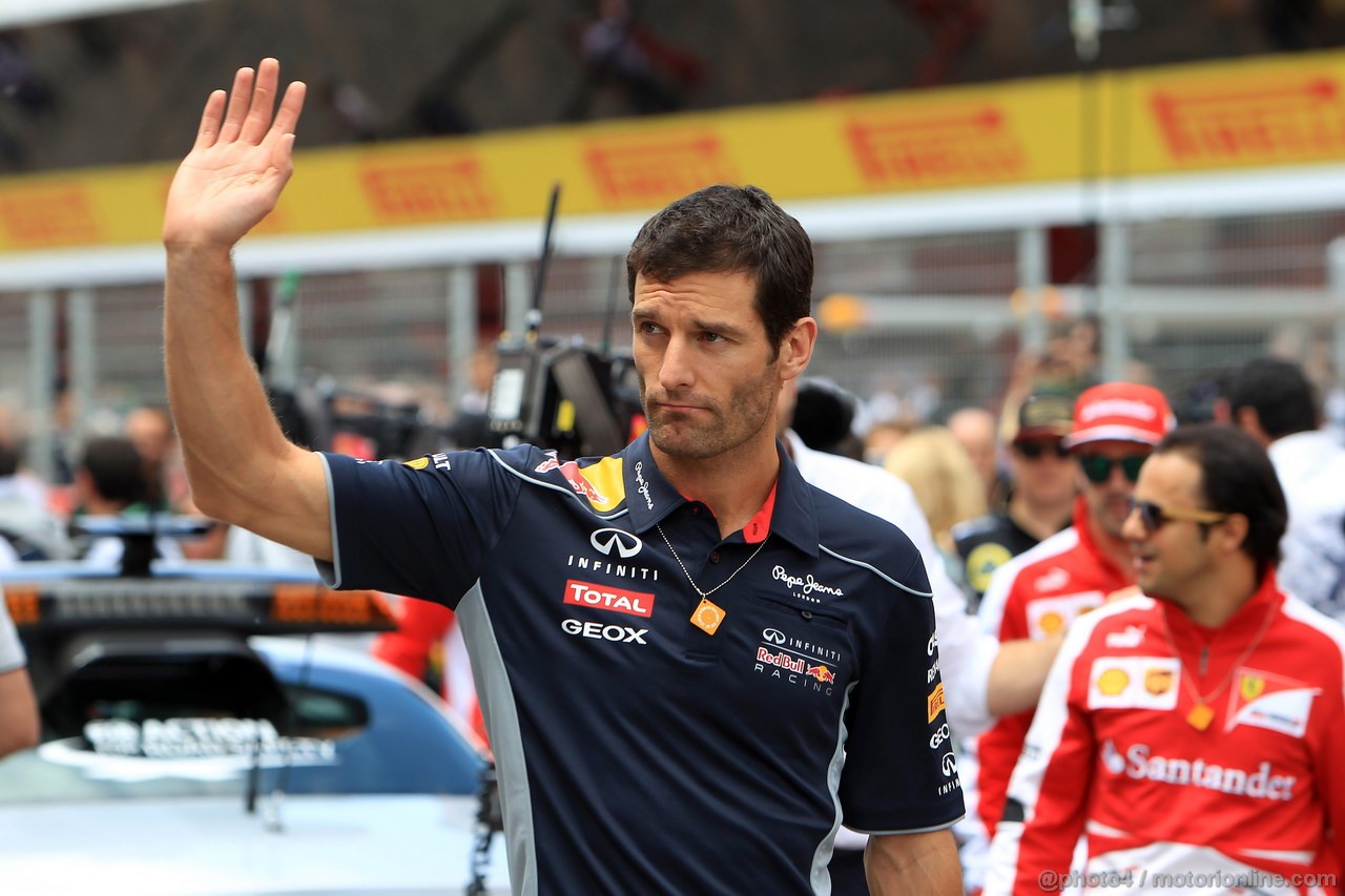 GP SPAGNA, 12.05.2013- Mark Webber (AUS) Red Bull Racing RB9 