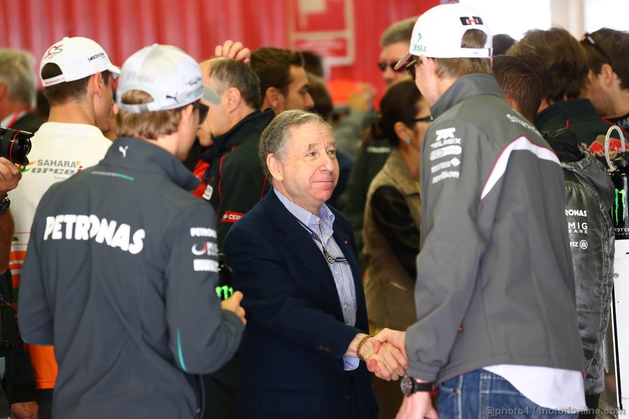 GP SPAGNA, 12.05.2013- Jean Todt (FRA), President FIA e Nico Hulkenberg (GER) Sauber F1 Team C32 