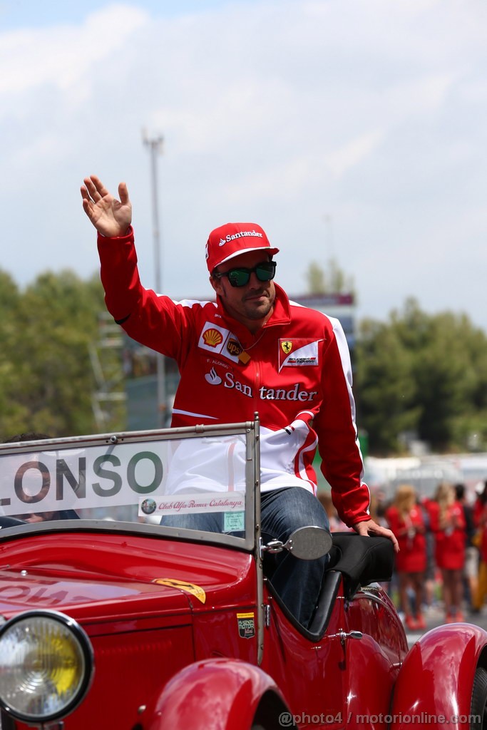 GP SPAGNA, 12.05.2013- Fernando Alonso (ESP) Ferrari F138 