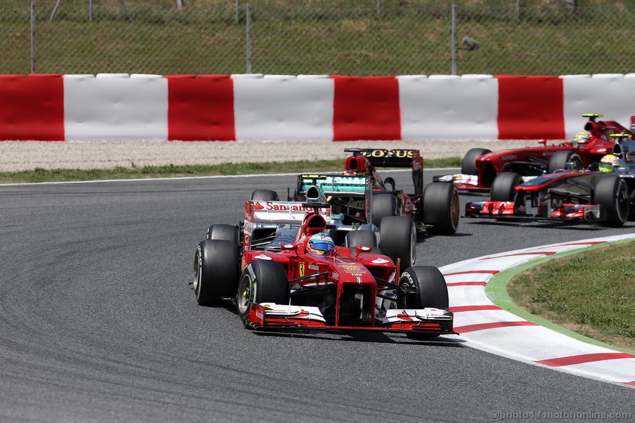 GP SPAGNA, 12.05.2013-  Gara, Fernando Alonso (ESP) Ferrari F138 