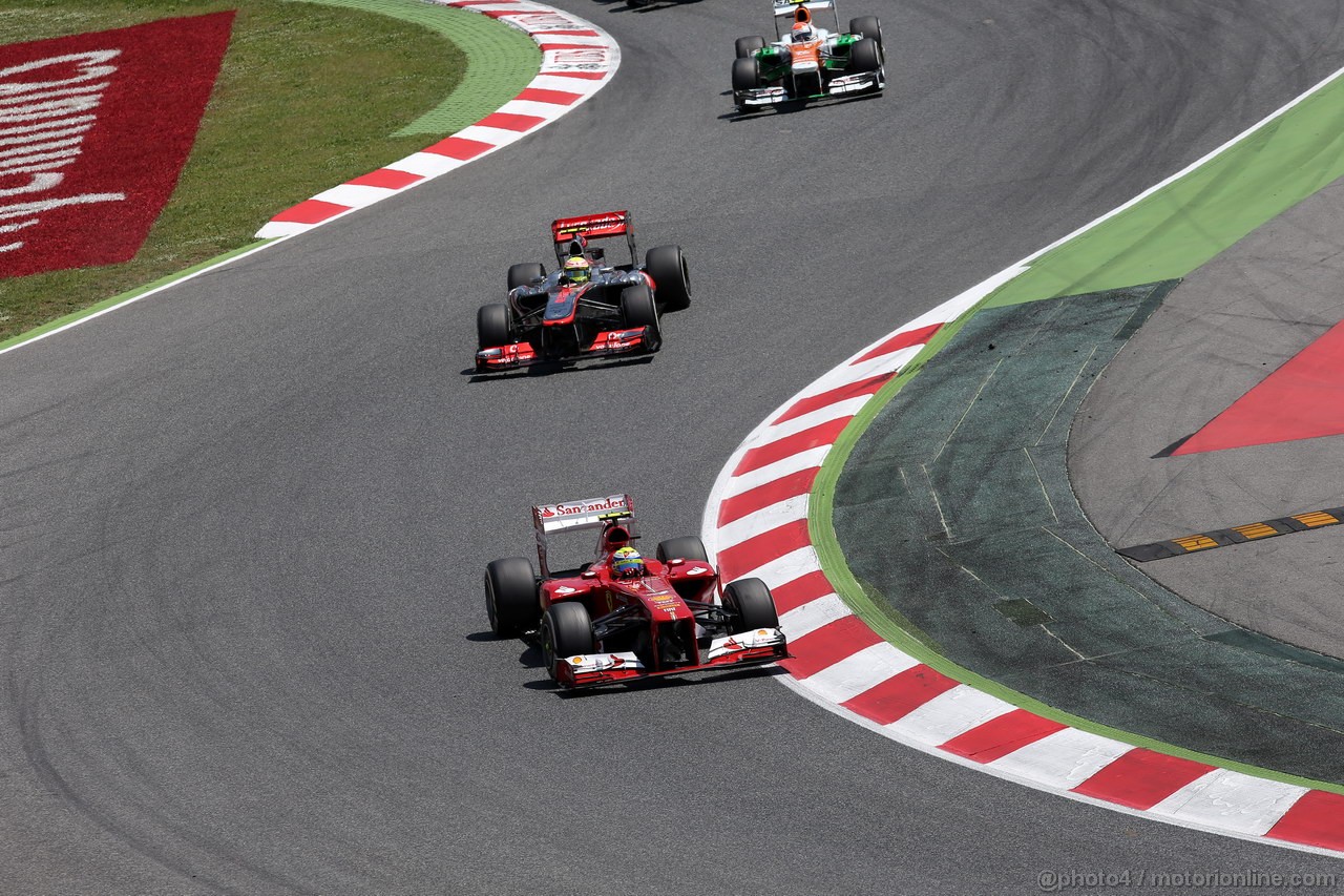 GP SPAGNA, 12.05.2013-  Gara, Felipe Massa (BRA) Ferrari F138 
