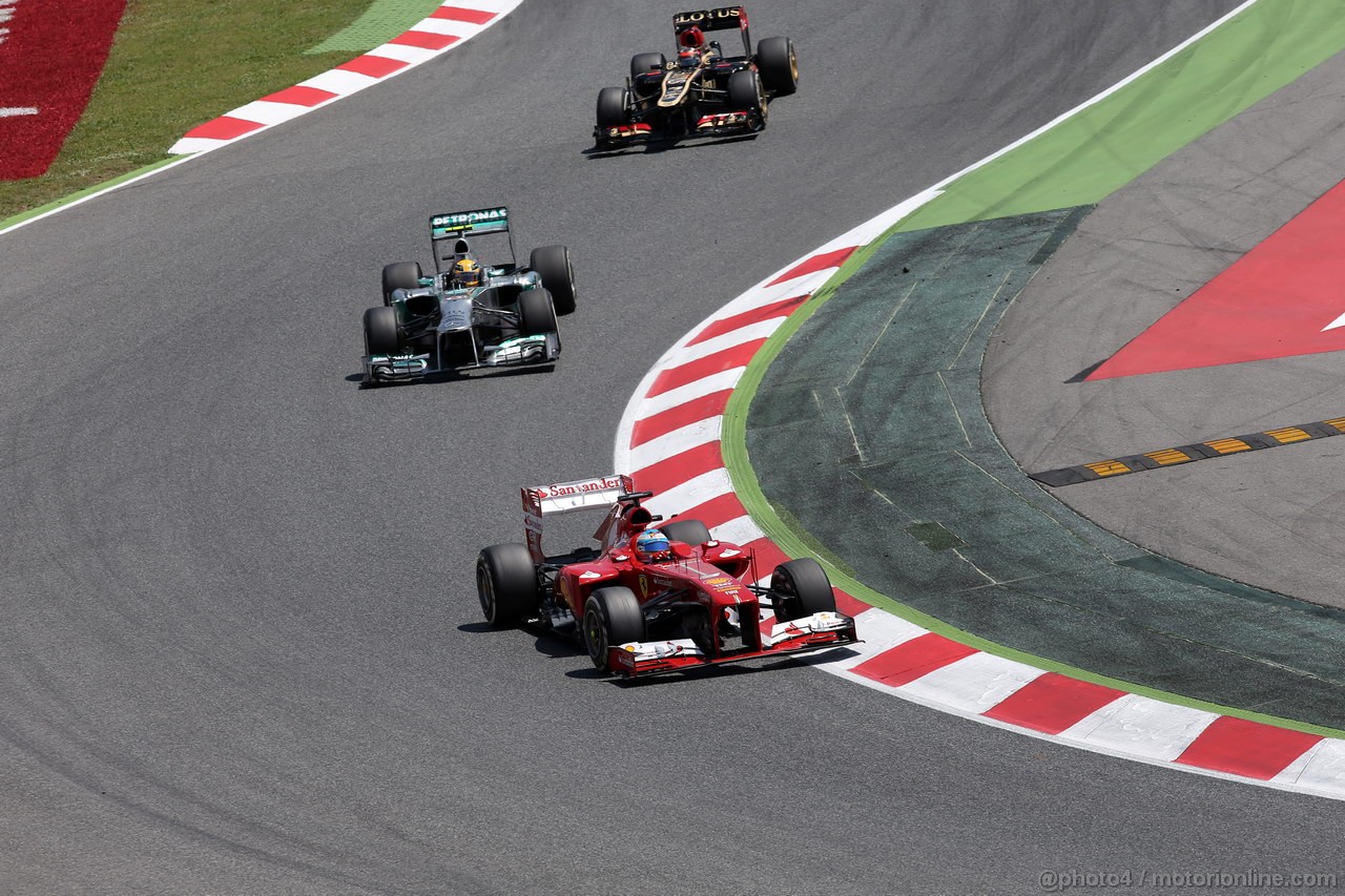 GP SPAGNA, 12.05.2013-  Gara, Fernando Alonso (ESP) Ferrari F138 