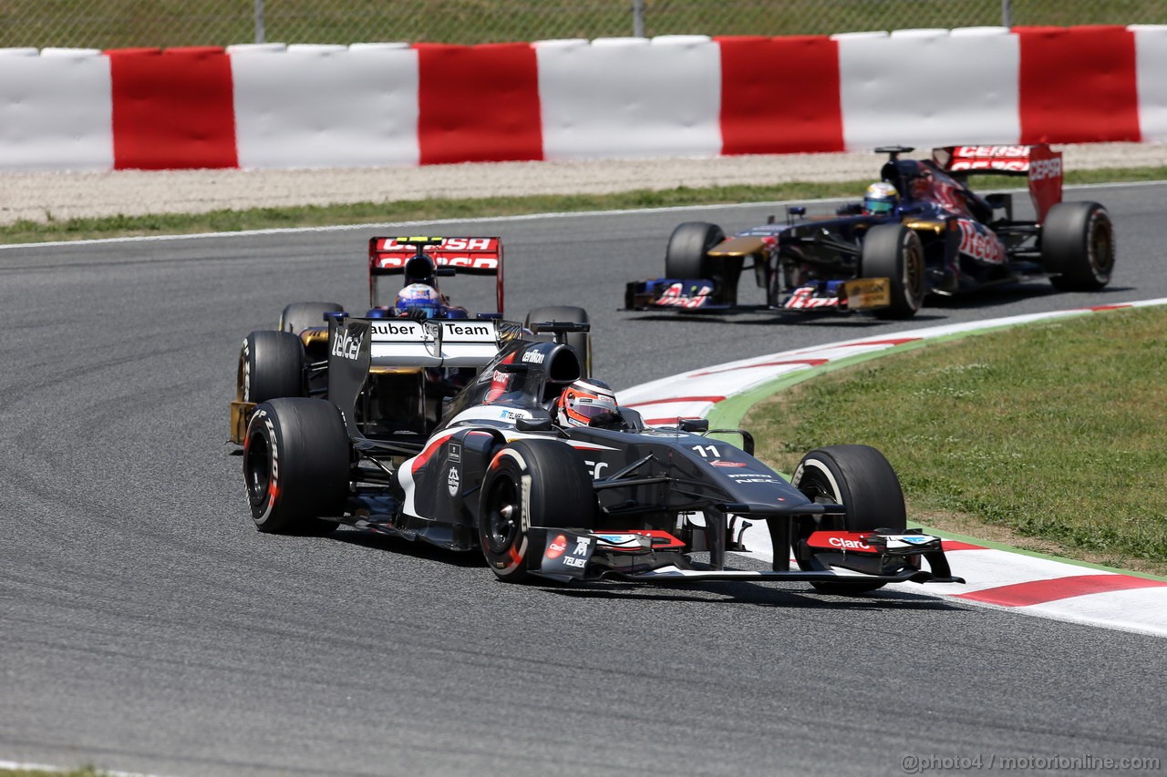 GP SPAGNA, 12.05.2013-  Gara, Nico Hulkenberg (GER) Sauber F1 Team C32 