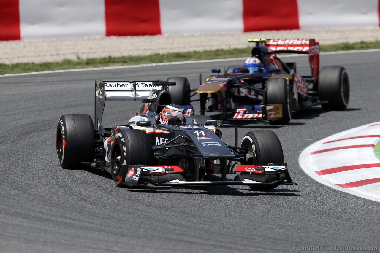 GP SPAGNA, 12.05.2013-  Gara, Nico Hulkenberg (GER) Sauber F1 Team C32 