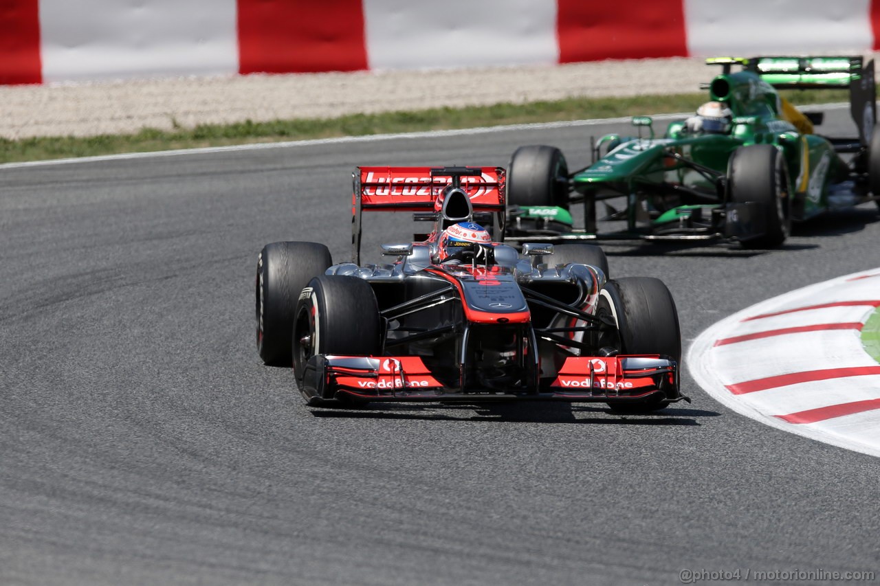 GP SPAGNA, 12.05.2013-  Gara, Jenson Button (GBR) McLaren Mercedes MP4-28 