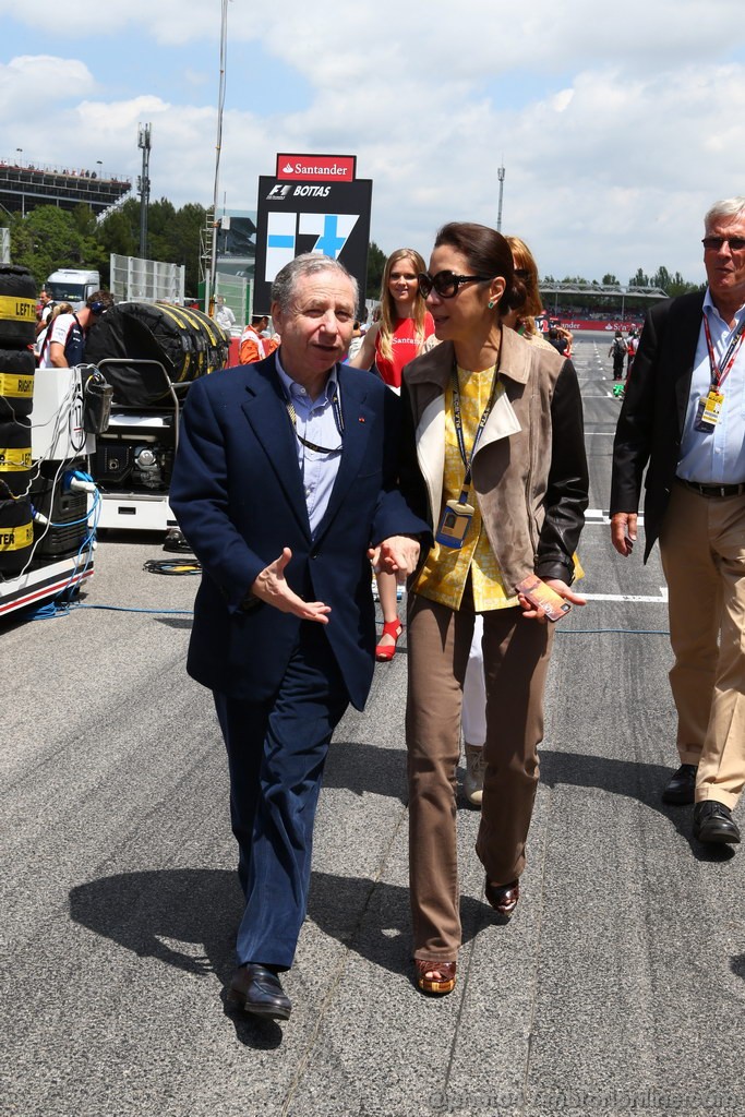 GP SPAGNA, 12.05.2013-  Gara, Jean Todt (FRA), President FIA e sua moglie Michelle Yeoh