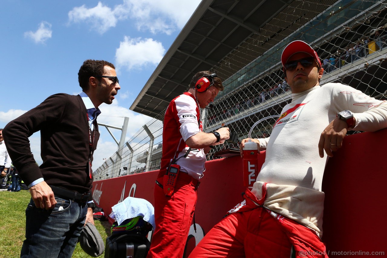 GP SPAGNA, 12.05.2013-  Gara, Nicola Todt (FRA), Manager di Felipe Massa e Felipe Massa (BRA) Ferrari F138 