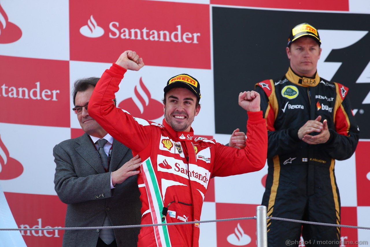GP SPAGNA, 12.05.2013-  Gara, Fernando Alonso (ESP) Ferrari F138 vincitore