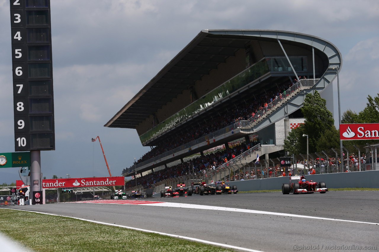 GP SPAGNA, 12.05.2013-  Gara, Fernando Alonso (ESP) Ferrari F138 
