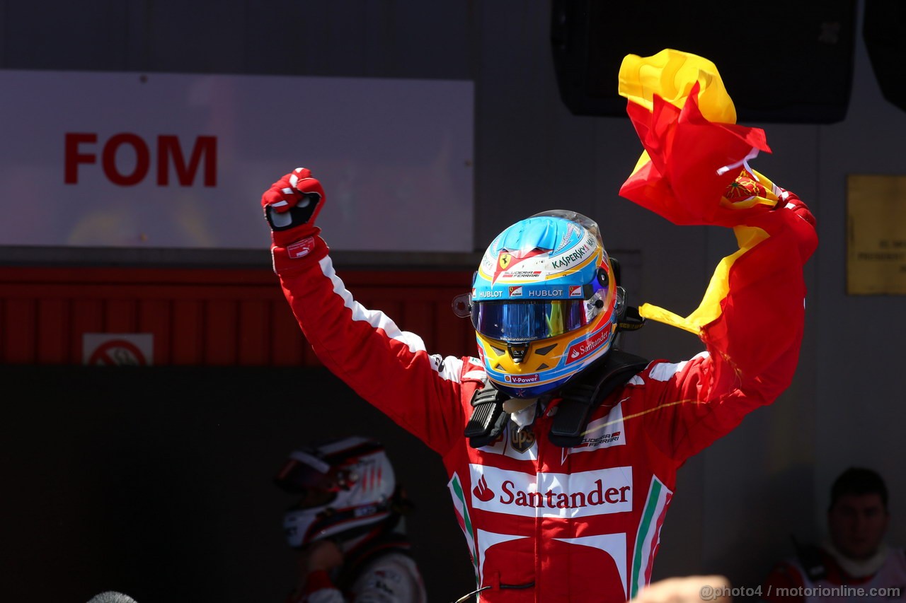 GP SPAGNA, 12.05.2013-  Gara, Fernando Alonso (ESP) Ferrari F138 vincitore 