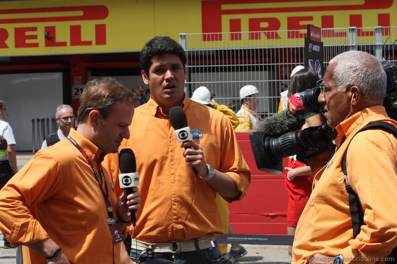 GP SPAGNA, 12.05.2013-  Gara, Rubens Barrichello (BRA), TV Globo