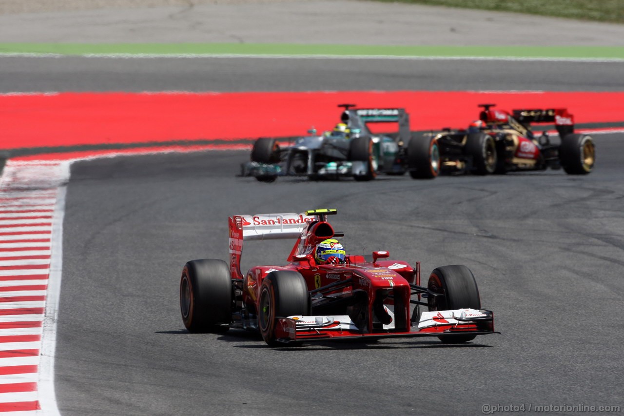 GP SPAGNA, 12.05.2013-  Gara, Felipe Massa (BRA) Ferrari F138 