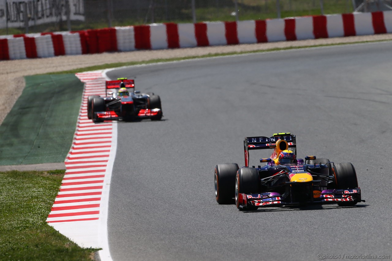 GP SPAGNA, 12.05.2013-  Gara, Mark Webber (AUS) Red Bull Racing RB9 