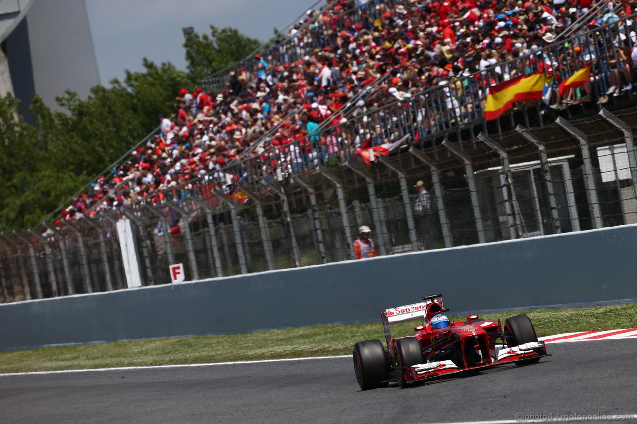 GP SPAGNA, 12.05.2013-  Gara, Fernando Alonso (ESP) Ferrari F138 