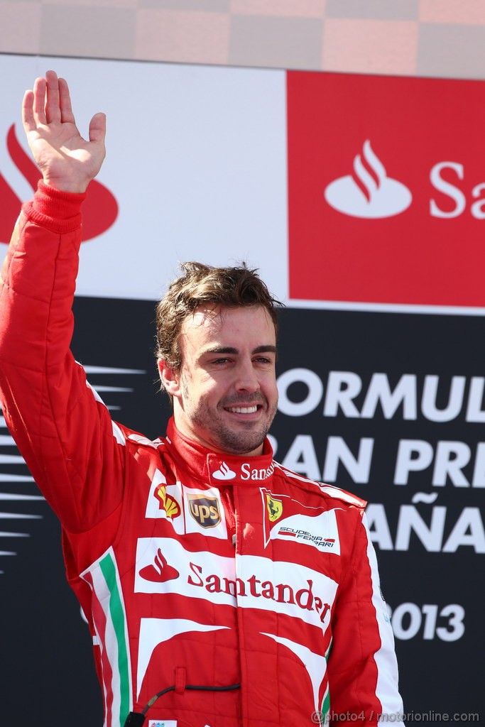 GP SPAGNA, 12.05.2013-  Gara, Fernando Alonso (ESP) Ferrari F138 vincitore 