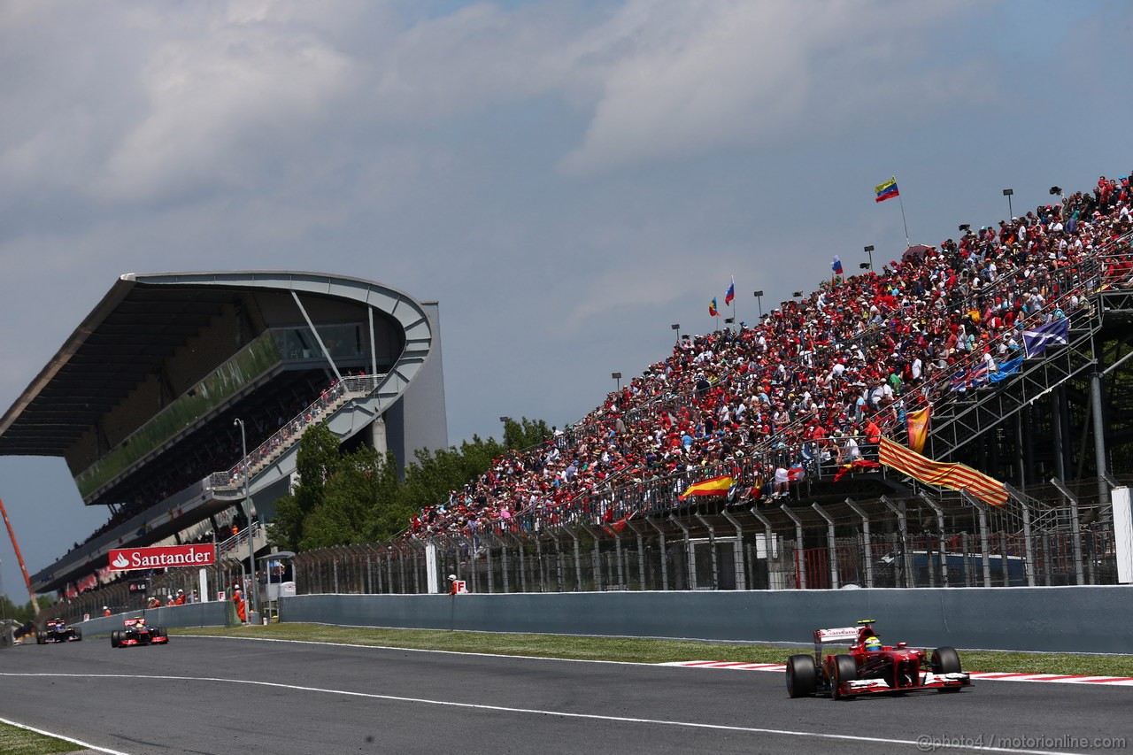 GP SPAGNA, 12.05.2013-  Gara, Felipe Massa (BRA) Ferrari F138 