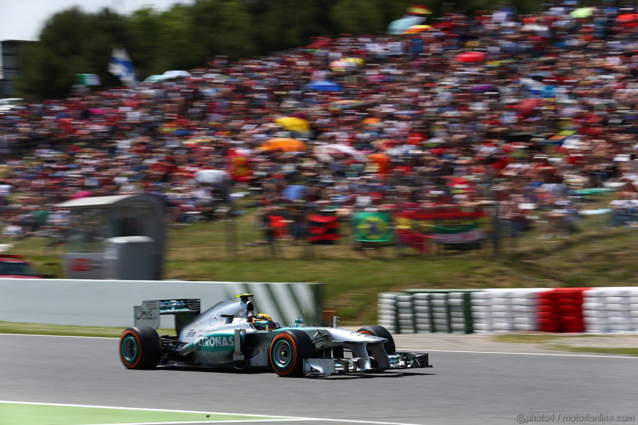 GP SPAGNA, 12.05.2013-  Gara, Lewis Hamilton (GBR) Mercedes AMG F1 W04