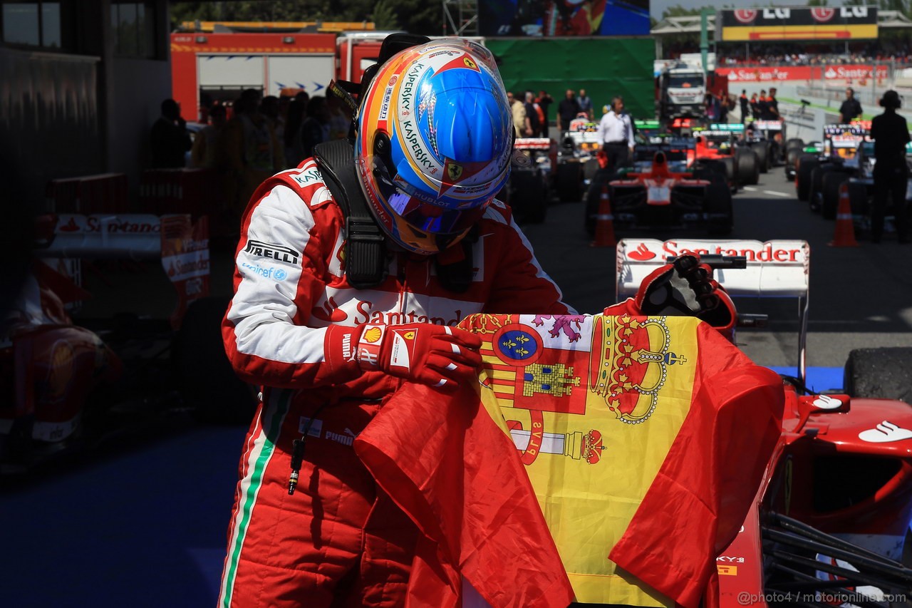 GP SPAGNA, 12.05.2013-  Gara, Fernando Alonso (ESP) Ferrari F138vincitore 