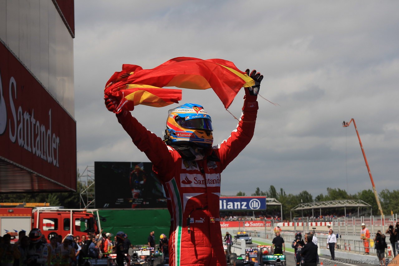GP SPAGNA, 12.05.2013-  Gara, Fernando Alonso (ESP) Ferrari F138 vincitore 