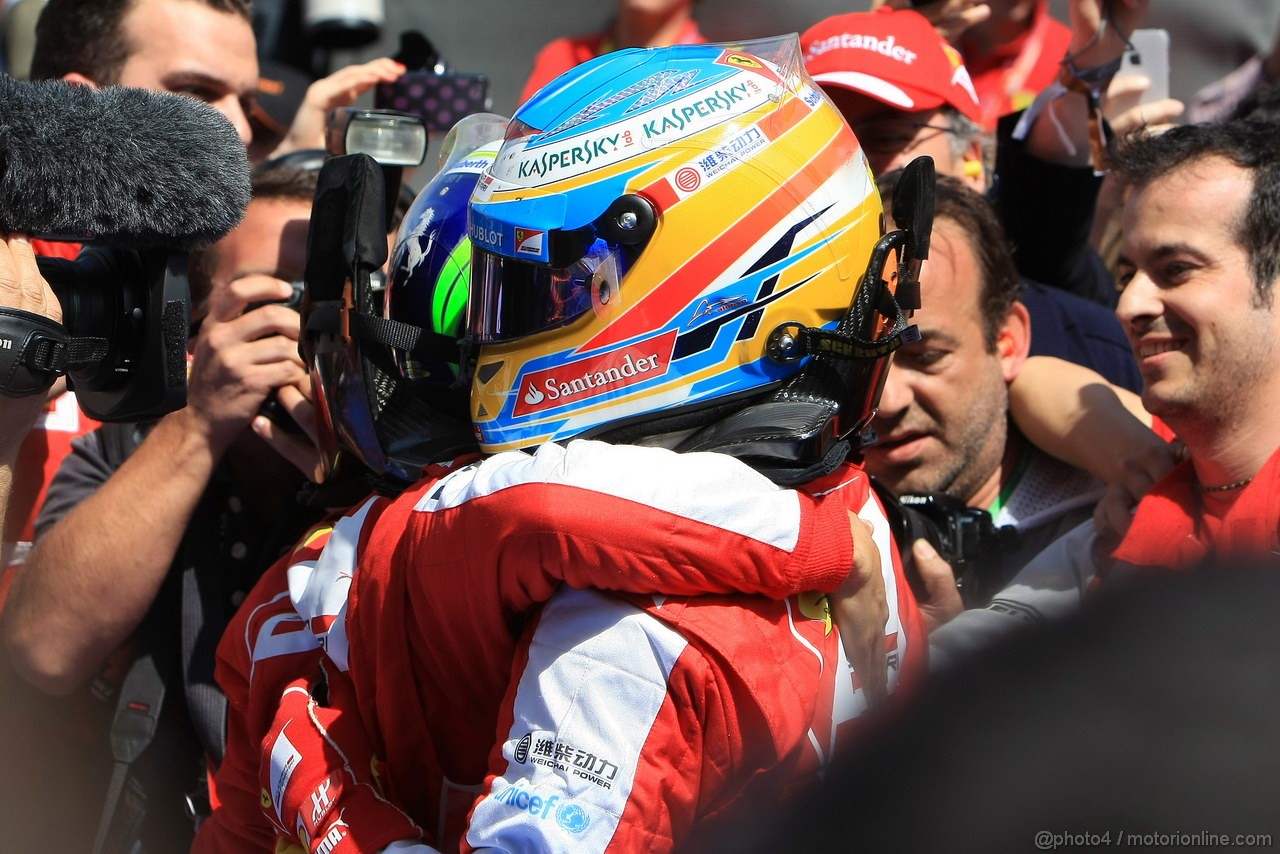 GP SPAGNA, 12.05.2013-  Gara, Fernando Alonso (ESP) Ferrari F138 vincitore e Felipe Massa (BRA) Ferrari F138 terzo 