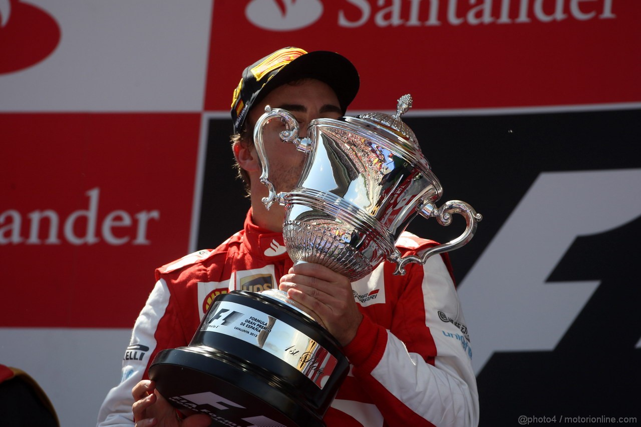 GP SPAGNA, 12.05.2013-  Gara, Fernando Alonso (ESP) Ferrari F138 vincitore