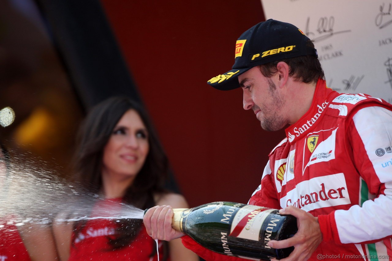 GP SPAGNA, 12.05.2013-  Gara, Fernando Alonso (ESP) Ferrari F138 vincitore 