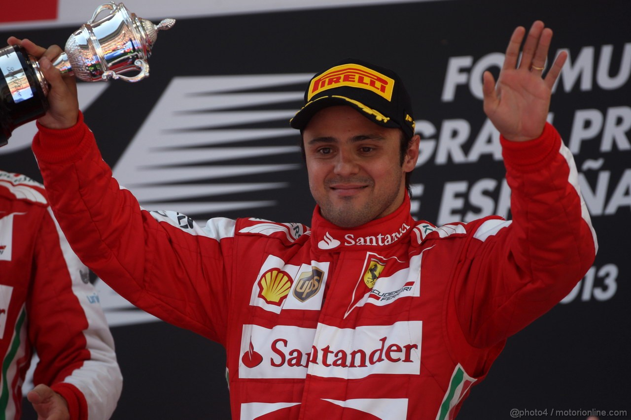 GP SPAGNA, 12.05.2013-  Gara, terzo Felipe Massa (BRA) Ferrari F138 