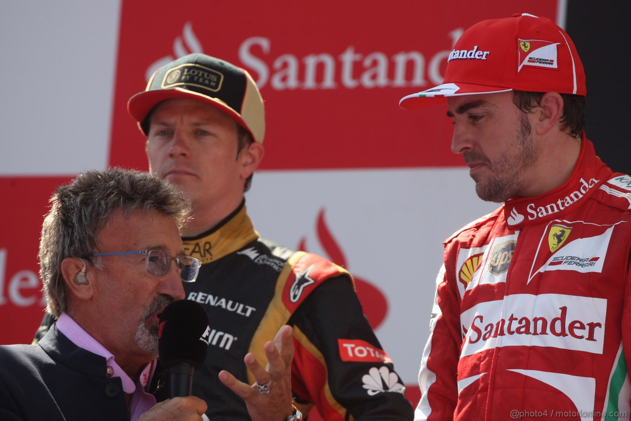 GP SPAGNA, 12.05.2013-  Gara, Fernando Alonso (ESP) Ferrari F138 vincitore, secondo Kimi Raikkonen (FIN) Lotus F1 Team E21 with Eddie Jordan
