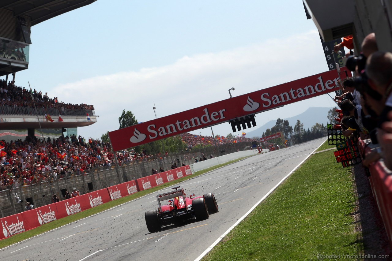 GP SPAGNA, 12.05.2013-  Gara, Fernando Alonso (ESP) Ferrari F138 vincitore