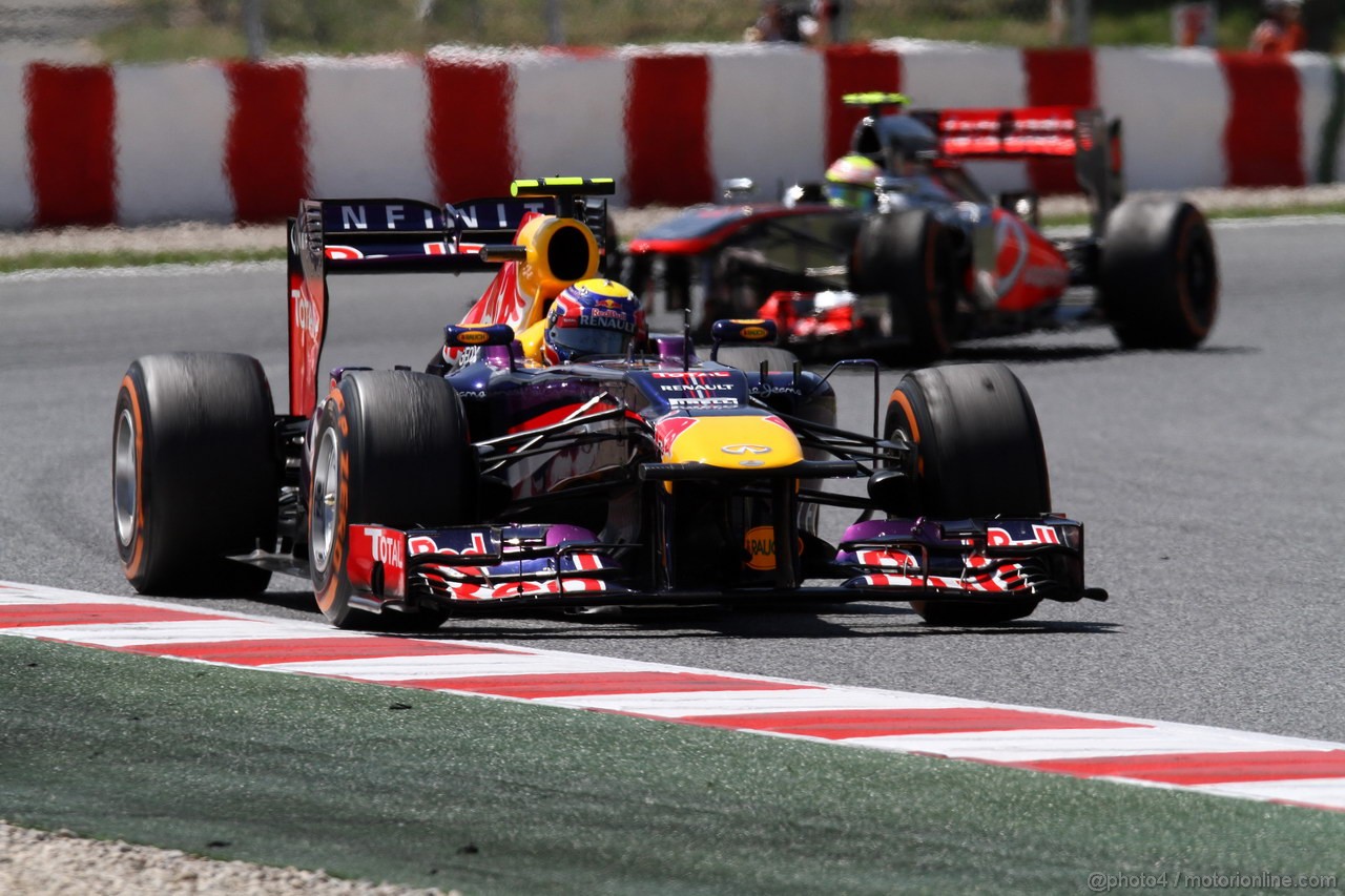 GP SPAGNA, 12.05.2013-  Gara, Mark Webber (AUS) Red Bull Racing RB9 