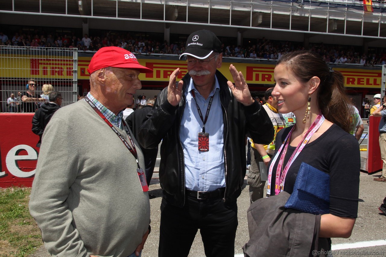 GP SPAGNA, 12.05.2013-Gara, (L-D) Nikki Lauda (AU), Mercedes e Dr. Dieter Zetsche, Chairman of Daimler