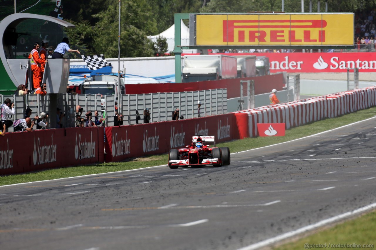 GP SPAGNA, 12.05.2013-Gara, Fernando Alonso (ESP) Ferrari F138 vincitore 