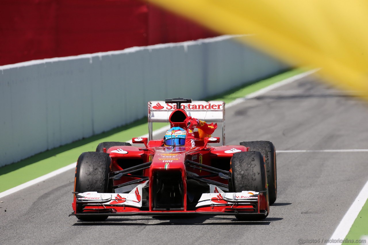 GP SPAGNA, 12.05.2013-Gara, Fernando Alonso (ESP) Ferrari F138 vincitore 