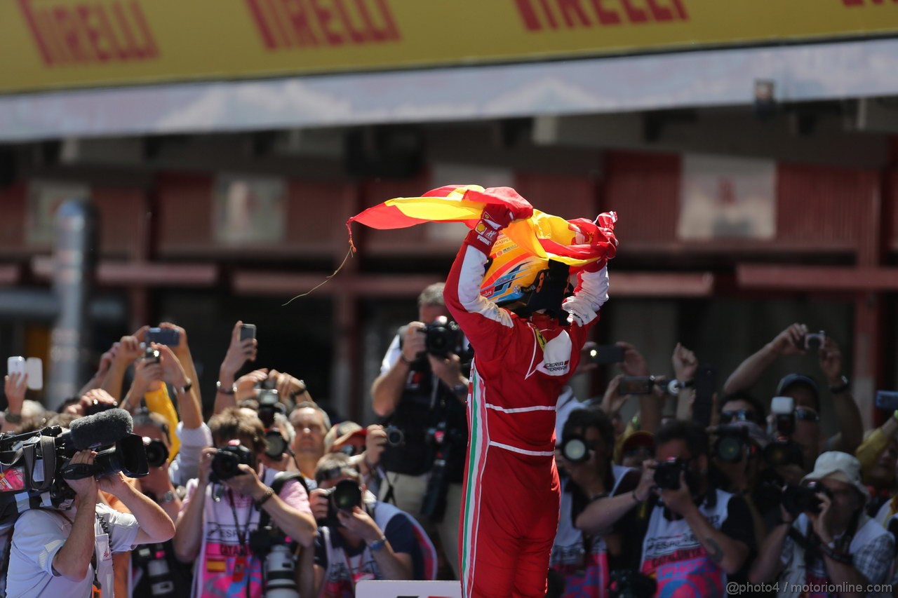 GP SPAGNA, 12.05.2013-Gara, Fernando Alonso (ESP) Ferrari F138 vincitore 