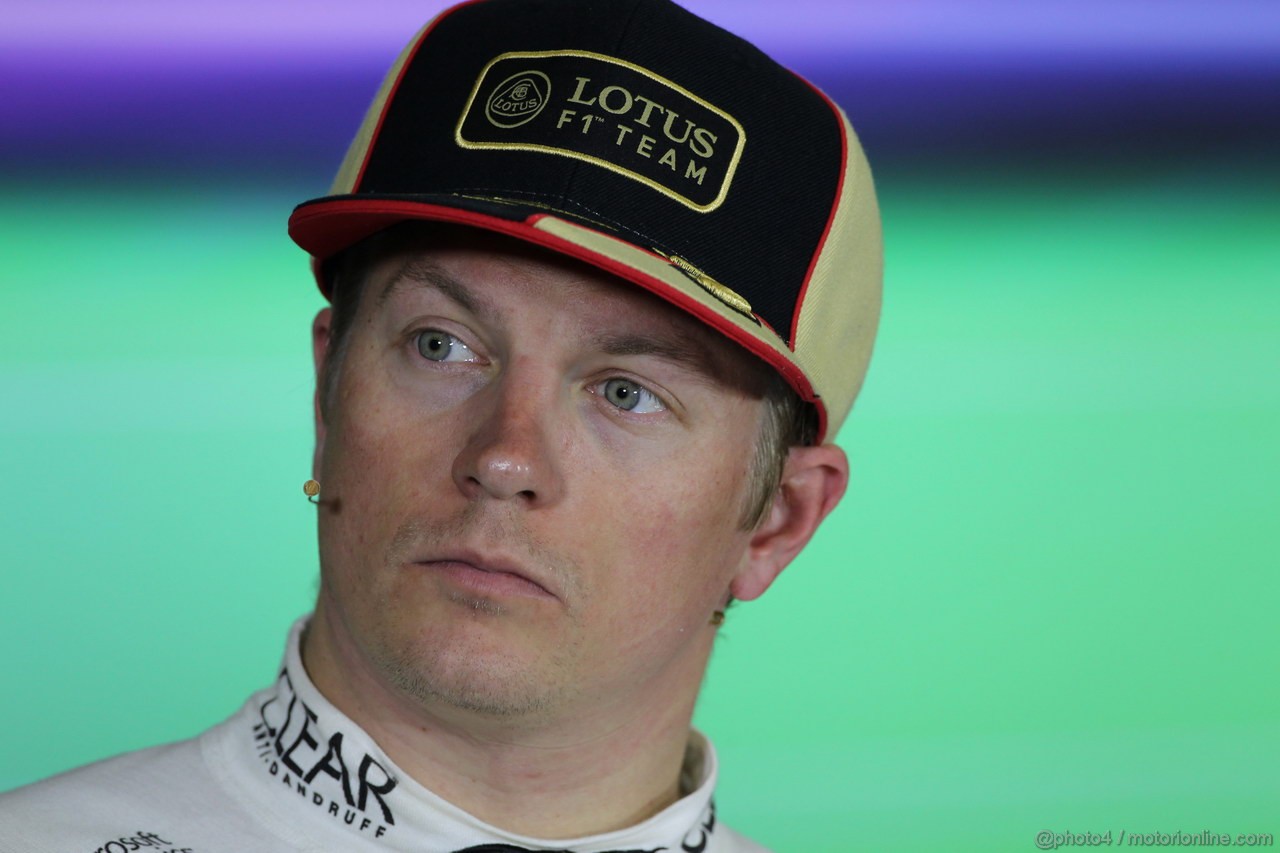 GP SPAGNA, 12.05.2013-Gara, Conferenza Stampa, Kimi Raikkonen (FIN) Lotus F1 Team E21 