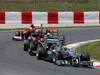 GP SPAGNA, 12.05.2013-  Gara, Lewis Hamilton (GBR) Mercedes AMG F1 W04 davanti a Kimi Raikkonen (FIN) Lotus F1 Team E21 