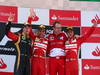GP SPAGNA, 12.05.2013-  Gara, Fernando Alonso (ESP) Ferrari F138 vincitore, secondo Kimi Raikkonen (FIN) Lotus F1 Team E21 e terzo Felipe Massa (BRA) Ferrari F138 with Stefano Domenicali (ITA), Team Principal