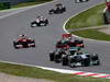 GP SPAGNA, 12.05.2013-  Gara, Lewis Hamilton (GBR) Mercedes AMG F1 W04 davanti a Kimi Raikkonen (FIN) Lotus F1 Team E21 