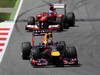 GP SPAGNA, 12.05.2013-  Gara, Sebastian Vettel (GER) Red Bull Racing RB9 davanti a Fernando Alonso (ESP) Ferrari F138 