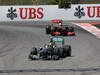 GP SPAGNA, 12.05.2013-  Gara, Lewis Hamilton (GBR) Mercedes AMG F1 W04 davanti a Sergio Perez (MEX) McLaren MP4-28 