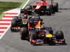 GP SPAGNA, 12.05.2013-  Gara, Sebastian Vettel (GER) Red Bull Racing RB9 davanti a Kimi Raikkonen (FIN) Lotus F1 Team E21 