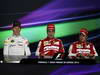 GP SPAGNA, 12.05.2013-  Gara, Conferenza Stampa, Kimi Raikkonen (FIN) Lotus F1 Team E21, Fernando Alonso (ESP) Ferrari F138 e Felipe Massa (BRA) Ferrari F138 